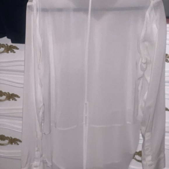 BCBG sheer button up blouse - Picture 4 of 5